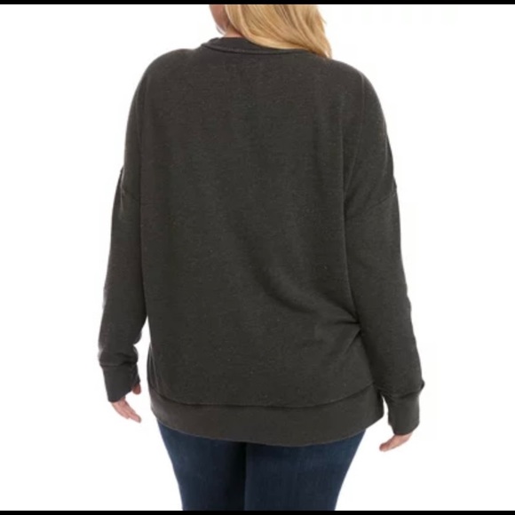 NEW sleigh all day sweatshirt plus size (0X-3X) distressed by design Christmas - Picture 4 of 9